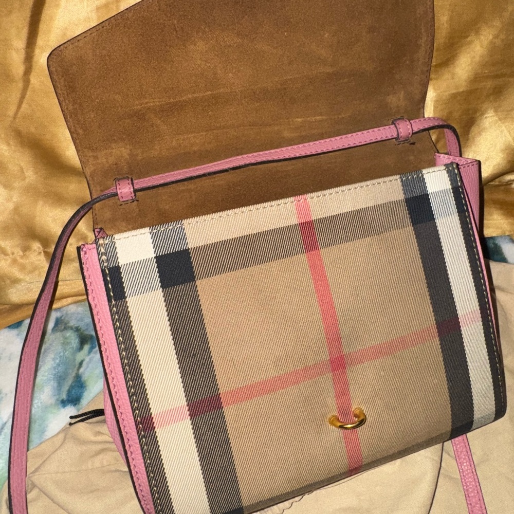 Burberry Pink and Tan Women's Bag - Picture 11 of 11